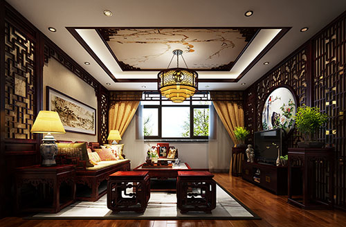 湖北監(jiān)利中國(guó)文人畫式的新中式家裝設(shè)計(jì)效果圖