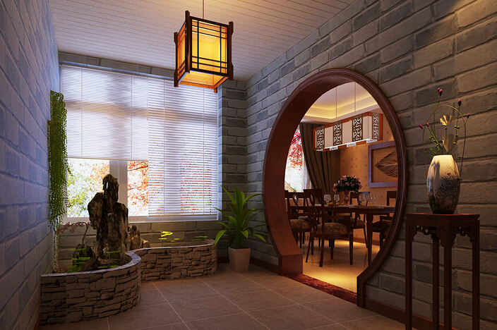 中式設計中的玄關設計如何突出重點