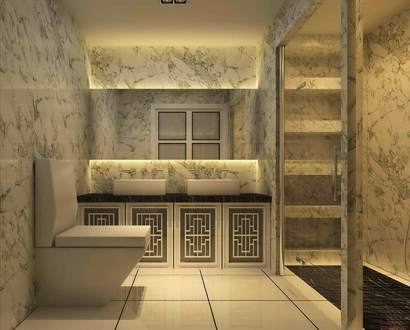 中式酒店的衛(wèi)生間設(shè)計