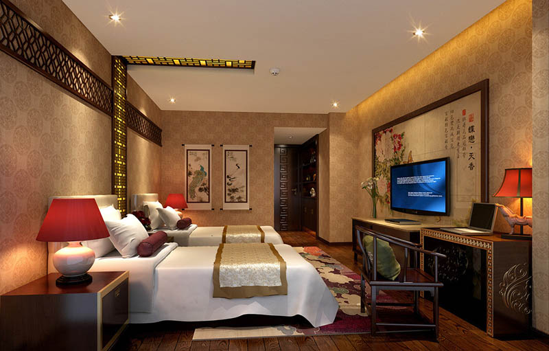 中式酒店的客房房間設(shè)計