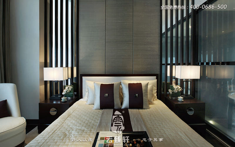 中式精品住宅設計的臥室裝修效果圖