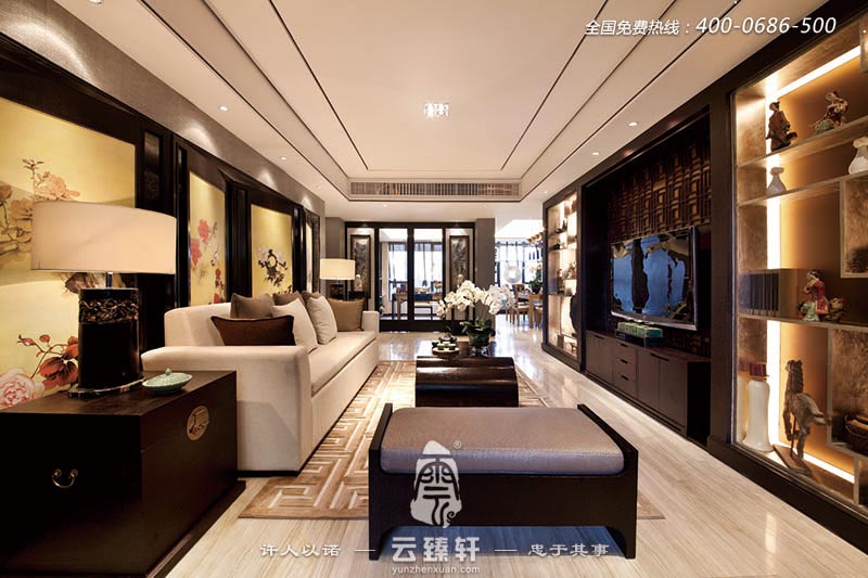 古樸淡雅的大戶型中式設計效果圖