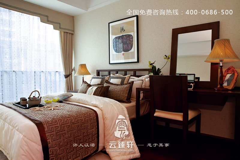 新中式臥室設計效果圖