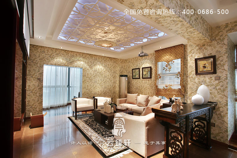 柔美的中式設(shè)計(jì)精品住宅效果圖