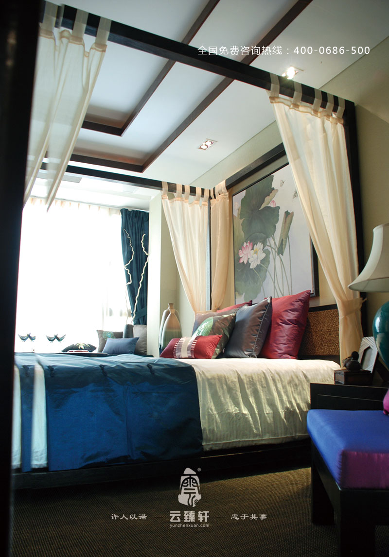 新中式風(fēng)格臥室設(shè)計(jì)效果圖