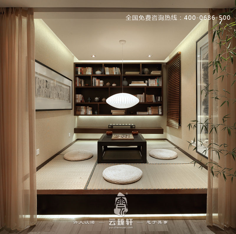 茶室榻榻米的中式裝修設計
