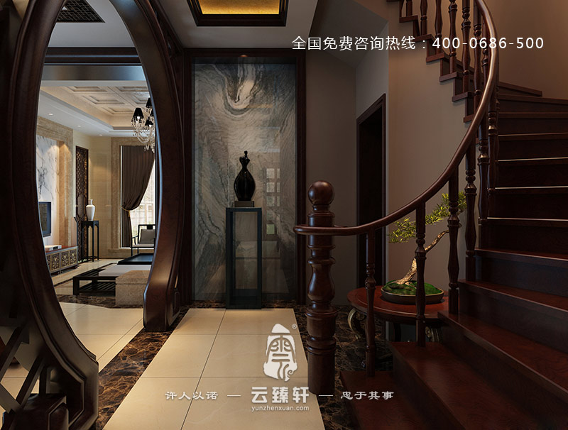 樓梯口玄關(guān)處裝修效果圖