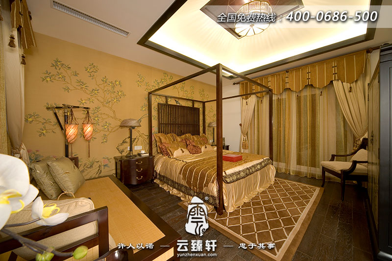新中式主臥裝修效果圖