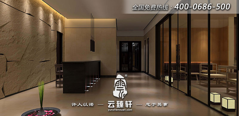 養(yǎng)生會(huì)所的洗浴總服務(wù)臺(tái)裝修設(shè)計(jì)的簡(jiǎn)約、樸素