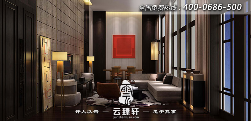 二層的VIP商務(wù)洽談室的裝修效果圖