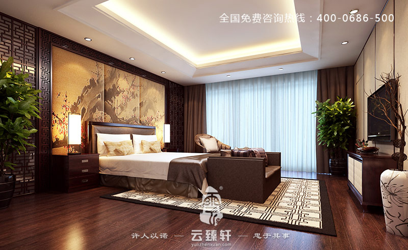 簡(jiǎn)中式臥室家裝效果圖