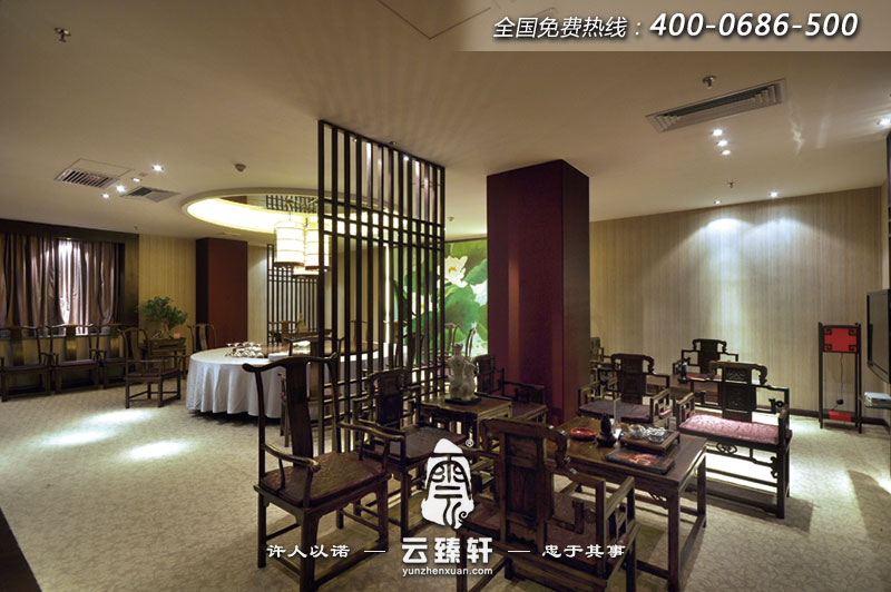 中式餐廳包間的設計效果圖
