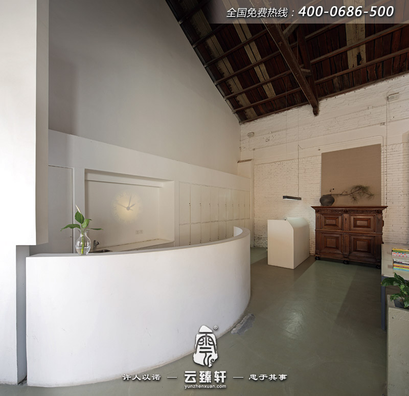 辦公室前臺大廳的設(shè)計簡約復(fù)古