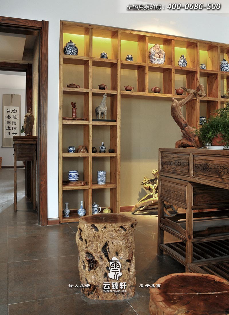 中式辦公室茶室的設(shè)計(jì)圖片