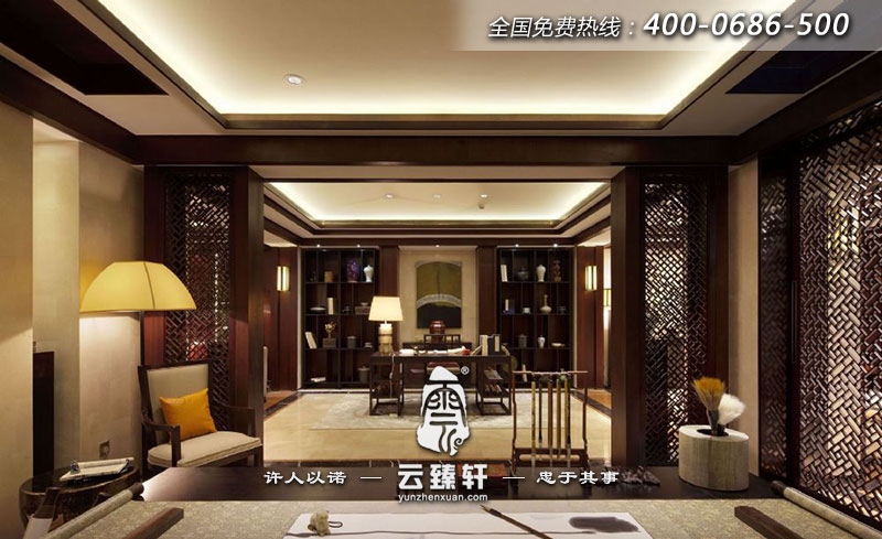 中式別墅書房裝修圖片