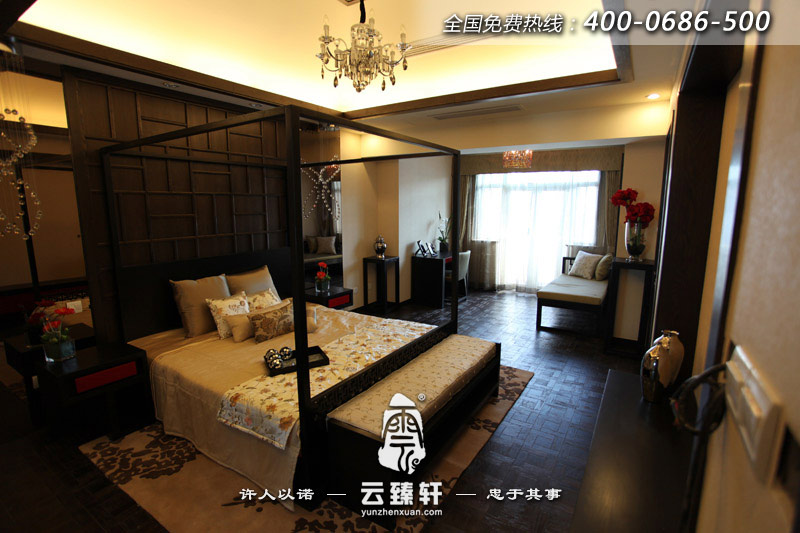 中式別墅臥室設(shè)計(jì)樣板間