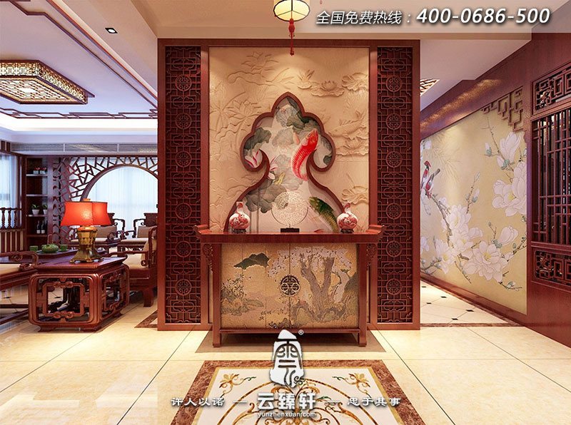 鴻運當頭玄關風水效果圖