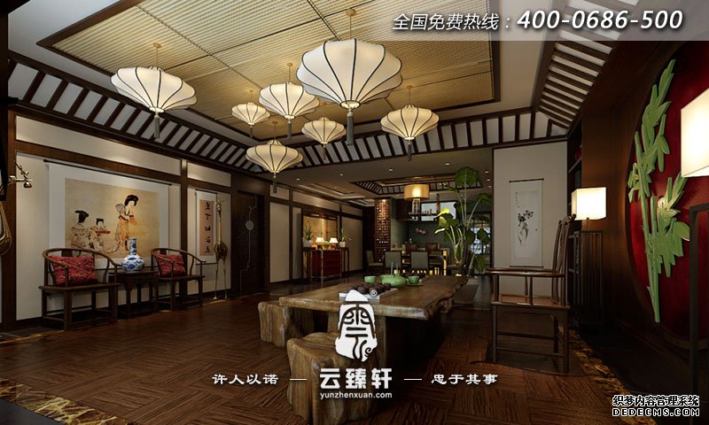 茶館局部設計效果圖