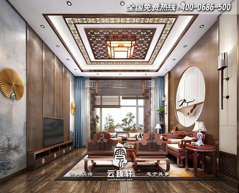 新中式風格裝修講究效果圖