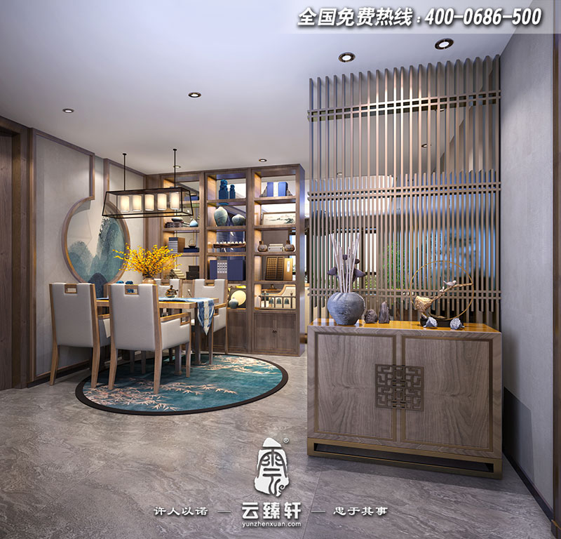 中式極簡(jiǎn)約中式餐廳設(shè)計(jì)效果圖