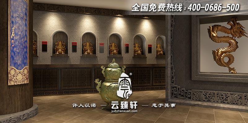 道觀大堂丹爐展示設(shè)計(jì)效果圖